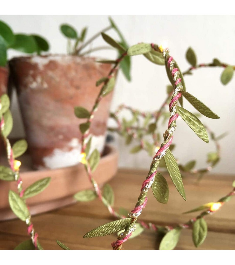 Indoor Lichterkette mit Batterie Grüne Blätter Melanie Porter