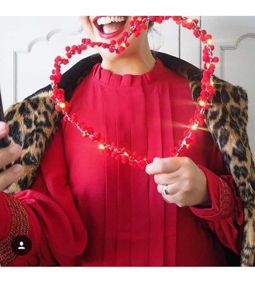 Heart with Red Tassels - Fairy light Melanie Porter lighted illuminated decoration indoor bedroom