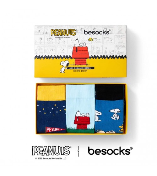 Calzini - Pacchetto Snoopy Besocks calze da uomo per donna divertenti simpatici particolari