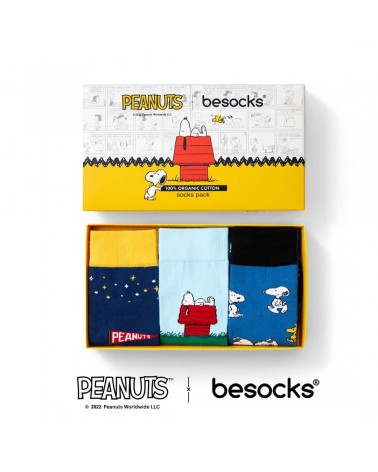 Calzini - Pacchetto Snoopy Besocks calze da uomo per donna divertenti simpatici particolari