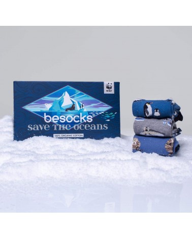 Socken - WWF-Paket - Save the Oceans Besocks socke kuschelsocken für damen lustig herren farbige coole socken