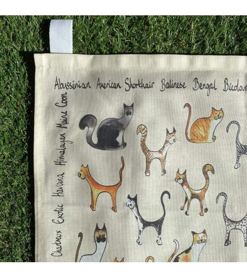 Tea Towel - Cats Illustration by Abi best kitchen hand towels fall funny cute