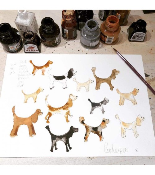 Tea Towel - Dogs Illustration by Abi best kitchen hand towels fall funny cute