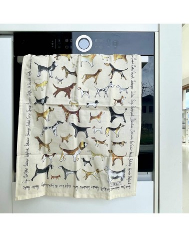 Tea Towel - Dogs Illustration by Abi best kitchen hand towels fall funny cute