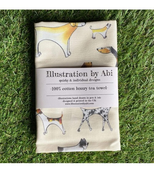 Tea Towel - Dogs Illustration by Abi best kitchen hand towels fall funny cute