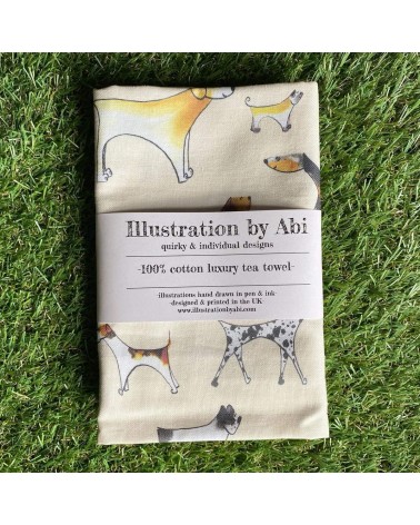 Tea Towel - Dogs Illustration by Abi best kitchen hand towels fall funny cute
