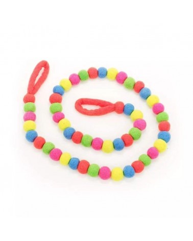 Ghirlanda di palline di feltro fluo - Decorazione da appendere Felt so good particolari kitatori svizzera