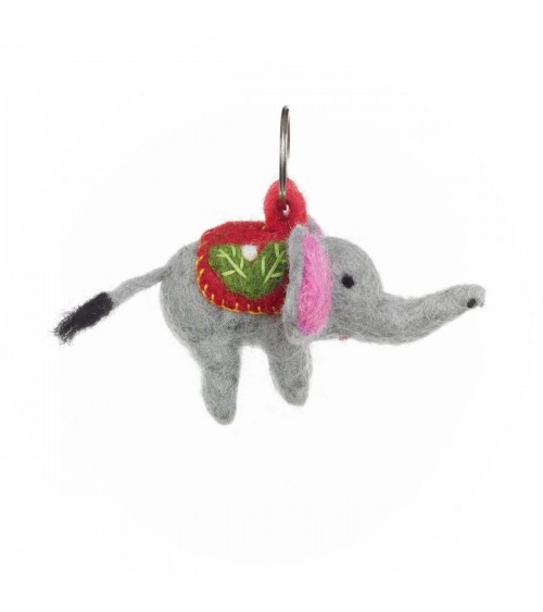 Elephant - Cool Handcrafted Keychain Felt so good original gift idea switzerland