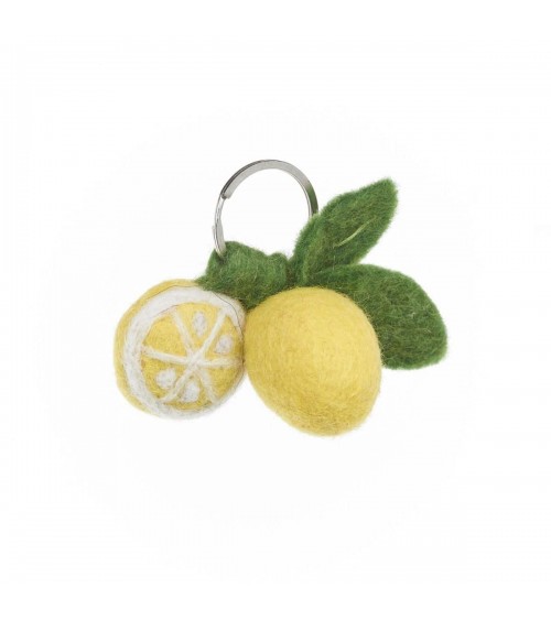 Lemon - Cool Handcrafted Keychain Felt so good original gift idea switzerland