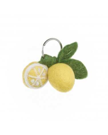 Lemon - Cool Handcrafted Keychain Felt so good original gift idea switzerland