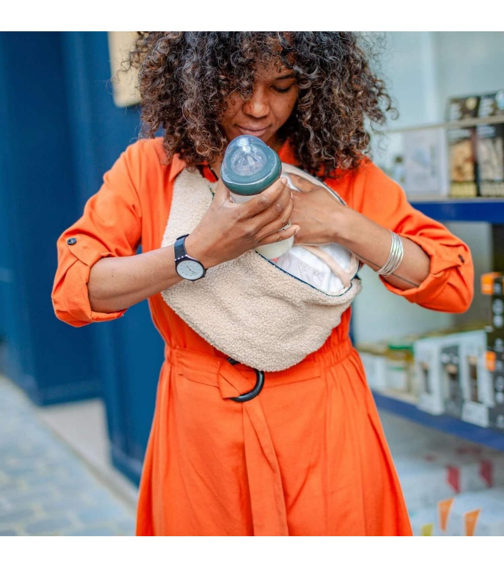 Marsupio, Borsa fasciatoio - Summer - Tessuto bouclé beige Mellipou originale kitatori