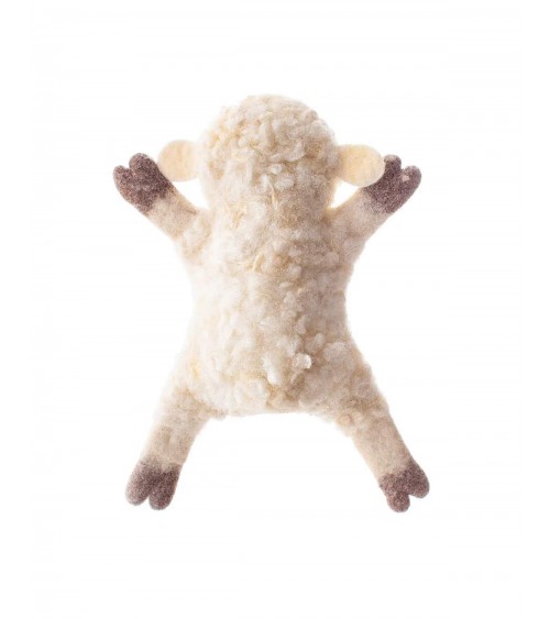 Sue the Sheep - Hand puppet Sew Heart Felt hand animal puppet on hand
