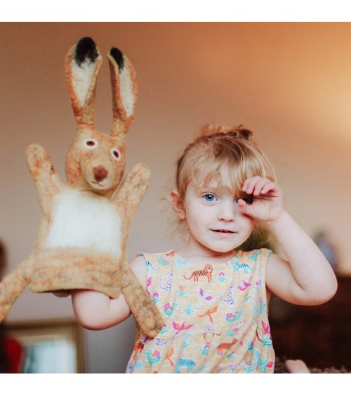 Hartley Hare - Hand puppet Sew Heart Felt original gift idea switzerland
