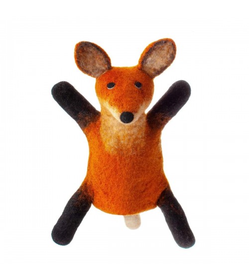 Fraser the fox - Hand puppet Sew Heart Felt hand animal puppet on hand