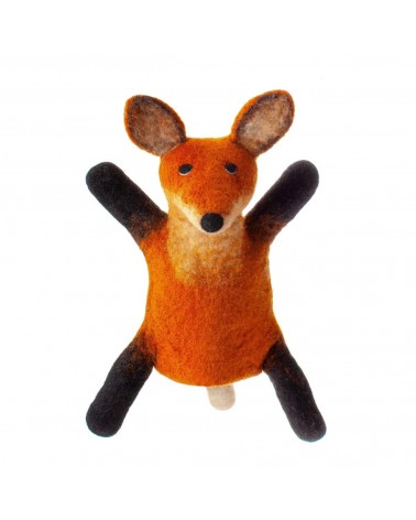 Fraser the fox - Hand puppet Sew Heart Felt hand animal puppet on hand