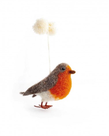 Robin - Hanging Decoration Sew Heart Felt original kitatori switzerland