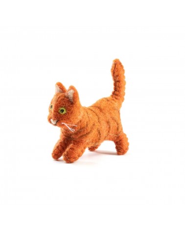 Ginger Cat - Felt Decorative object Sew Heart Felt original kitatori switzerland