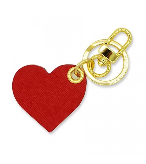 Porte-clés en cuir - Coeur rouge Alkemest idée cadeau original suisse