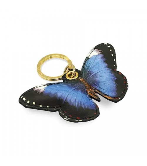 Leather Keyring - Royal Purple Butterfly Alkemest original gift idea switzerland
