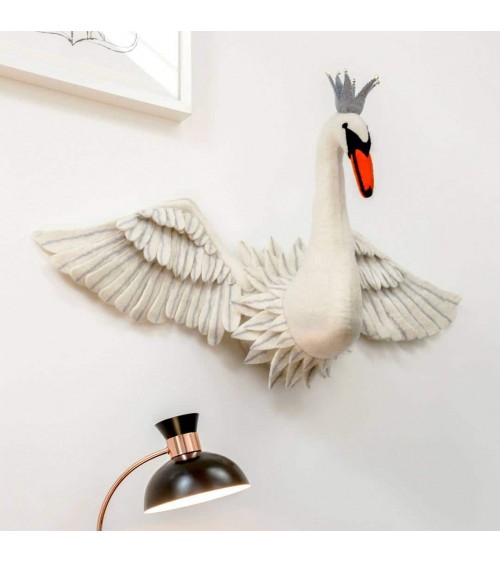 Cigno ad ali spiegate - Decorazione da parete