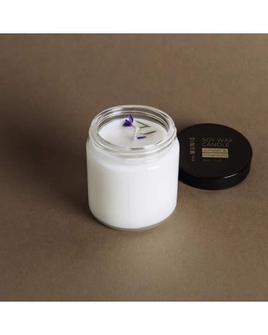 Genièvre et limonium - Mini Bougie Parfumée dans un pot en verre  artisanale maison originale naturelle suisse