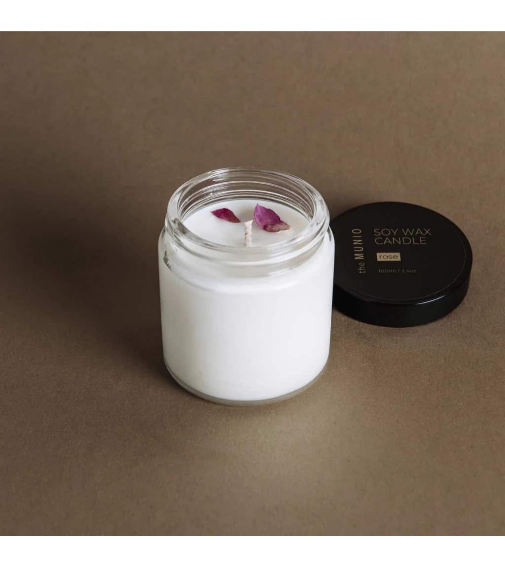 Mini candela profumata in votive di vetro - Rosa