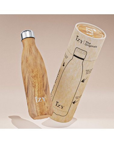 Design Marron - Bouteille Isotherme 500 ml IZY Bottles gourde sport metal d eau aluminium thé design