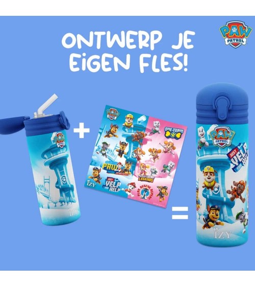 Paw Patrol - Bottiglia d'acqua isolata per bambini - Blu IZY Bottles borracce termiche