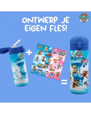 Paw Patrol - Bottiglia d'acqua isolata per bambini - Blu IZY Bottles borracce termiche