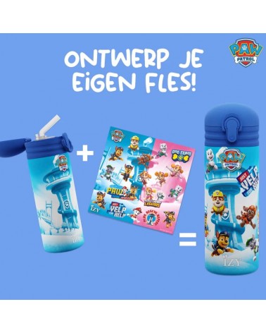Paw Patrol - Bottiglia d'acqua isolata per bambini - Blu IZY Bottles borracce termiche