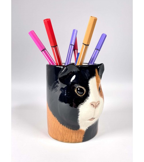 Guinea Pig - Animal Pencil pot & Flower pot Quail Ceramics pretty pen pot holder cutlery toothbrush makeup brush
