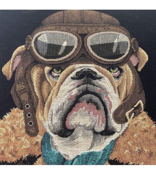 Bulldog inglese aviatore - Copricuscini divano Yapatkwa cuscini decorativi per divano deco di lusso originale