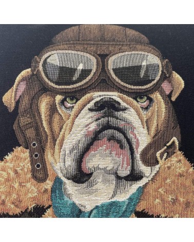 Bulldog inglese aviatore - Copricuscini divano Yapatkwa cuscini decorativi per divano deco di lusso originale