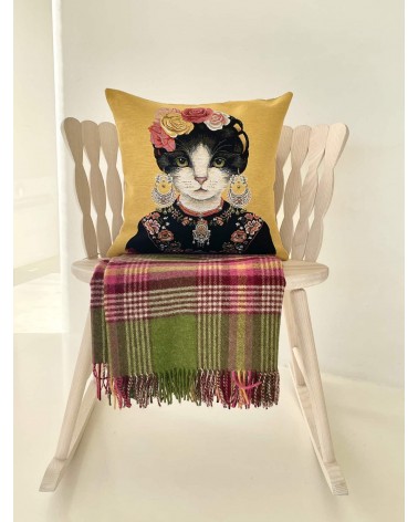 Cat portrait - Frida Kahlo - Cushion cover Yapatkwa decorative accent throw pillows cases sofa original