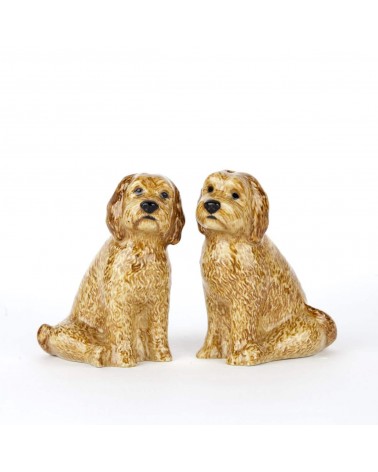 Cockapoo Apricot - Salt and pepper shaker Quail Ceramics pots set shaker cute unique cool