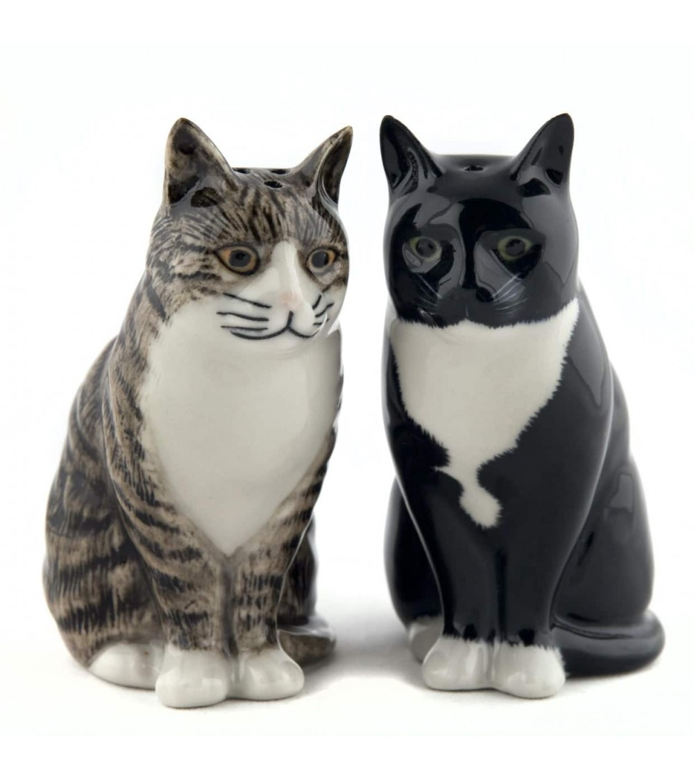 Millie & Julius - Salt and pepper shaker Cat Quail Ceramics pots set shaker cute unique cool