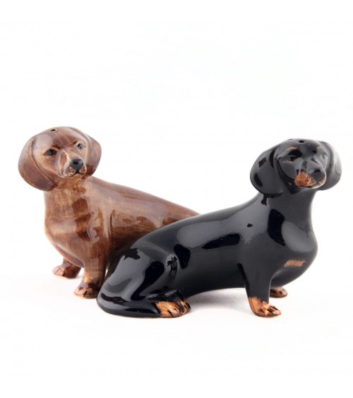Dachshund - Salt and pepper shaker Quail Ceramics pots set shaker cute unique cool