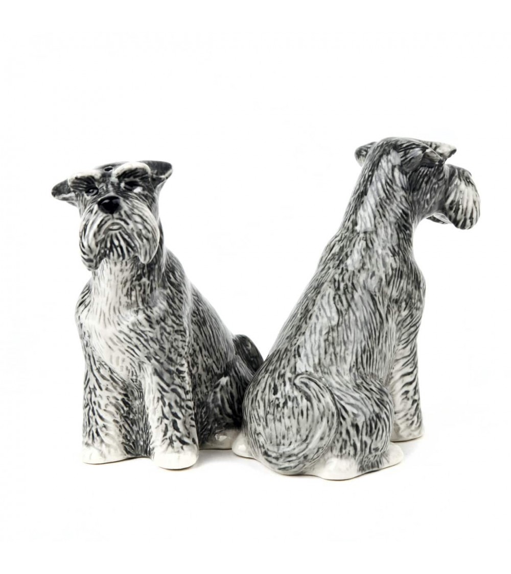 Schnauzer - Salt and pepper shaker Quail Ceramics pots set shaker cute unique cool