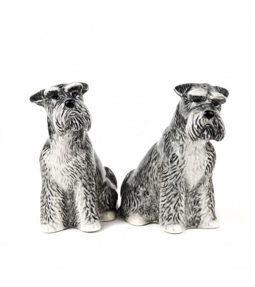 Schnauzer - Salt and pepper shaker Quail Ceramics pots set shaker cute unique cool