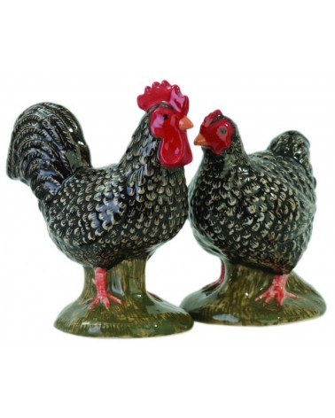 Henne und hahn aus Marans - Salz und Pfefferstreuer Quail Ceramics  pfeffer steuer salzpfeffersteuer set lustige kaufen