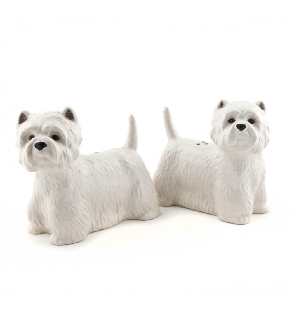 Westie - Salt and pepper shaker Quail Ceramics pots set shaker cute unique cool