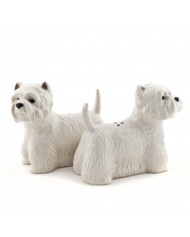 Westie - Salt and pepper shaker Quail Ceramics pots set shaker cute unique cool