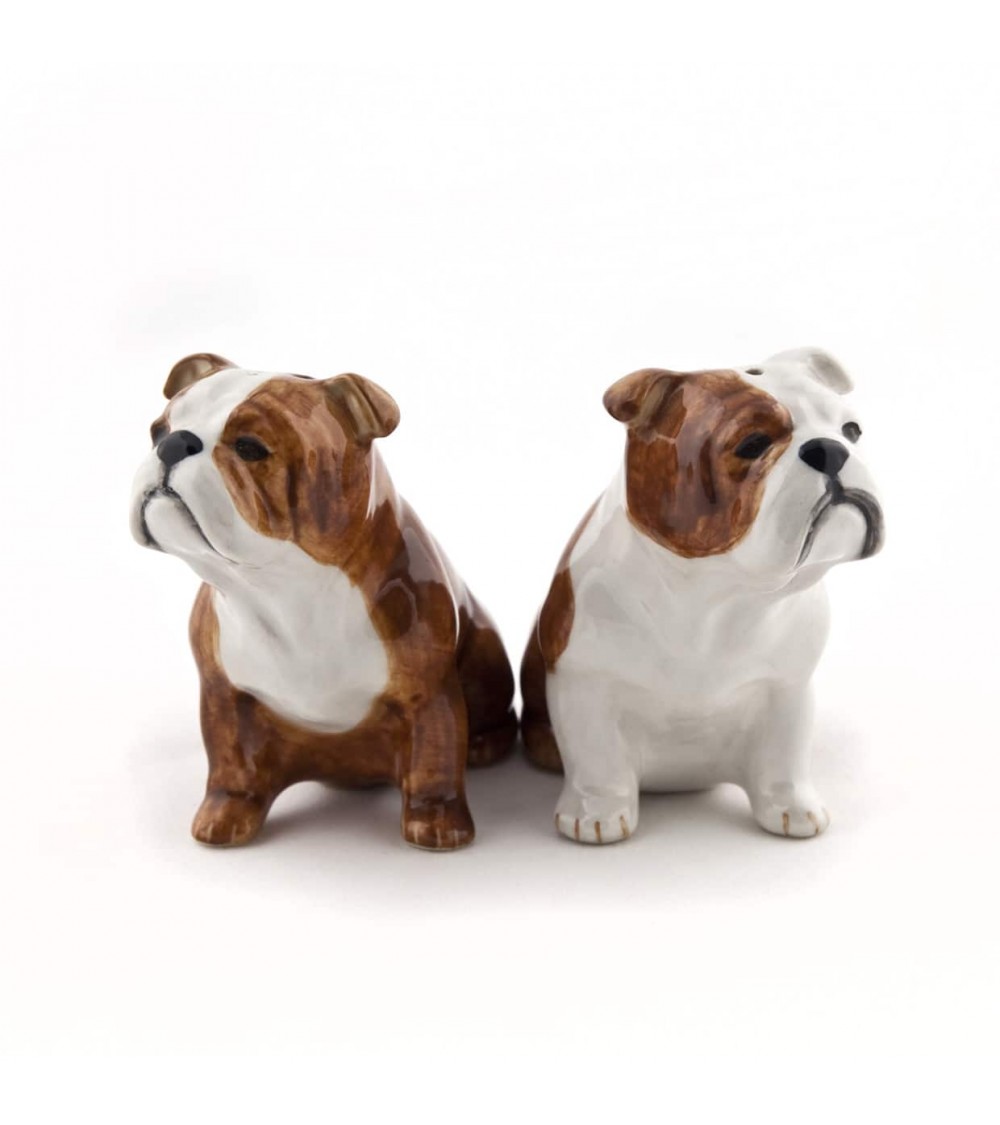 English Bulldog - Salt and pepper shaker Quail Ceramics pots set shaker cute unique cool
