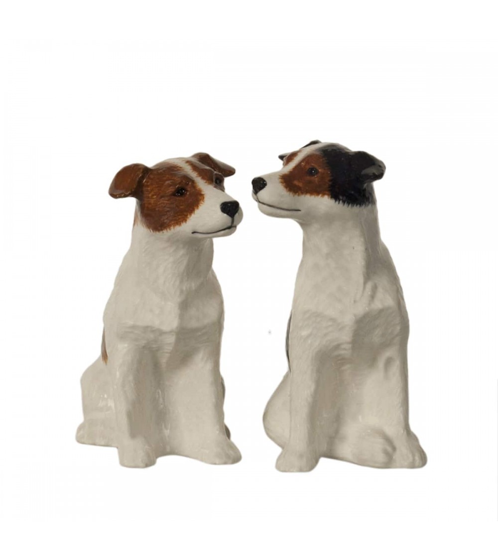 Jack Russell - Salt and pepper shaker Quail Ceramics pots set shaker cute unique cool