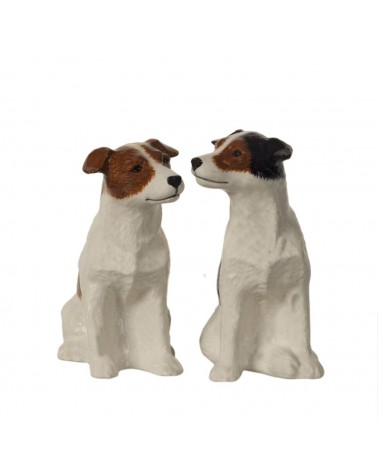 Jack Russell - Salt and pepper shaker Quail Ceramics pots set shaker cute unique cool