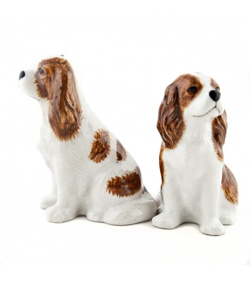 Cavalier King Charles - Salt and pepper shaker Quail Ceramics pots set shaker cute unique cool