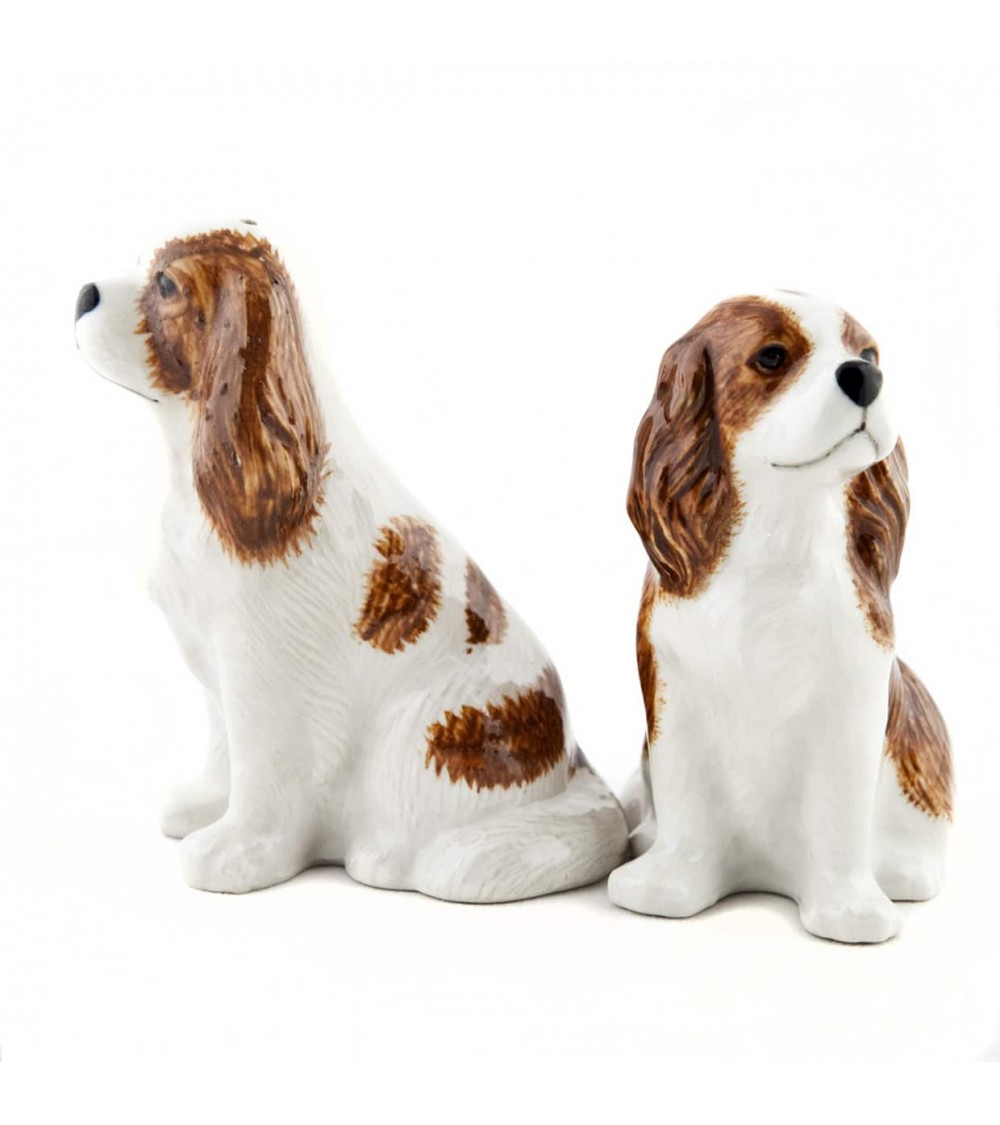 Cavalier King Charles - Porta sale e pepe Quail Ceramics design da tavola saliera e pepiera