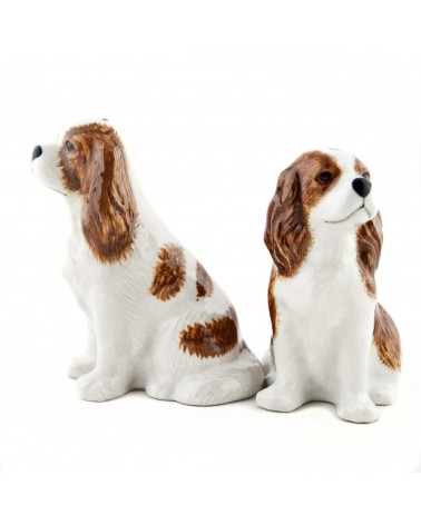 Cavalier King Charles - Porta sale e pepe Quail Ceramics design da tavola saliera e pepiera