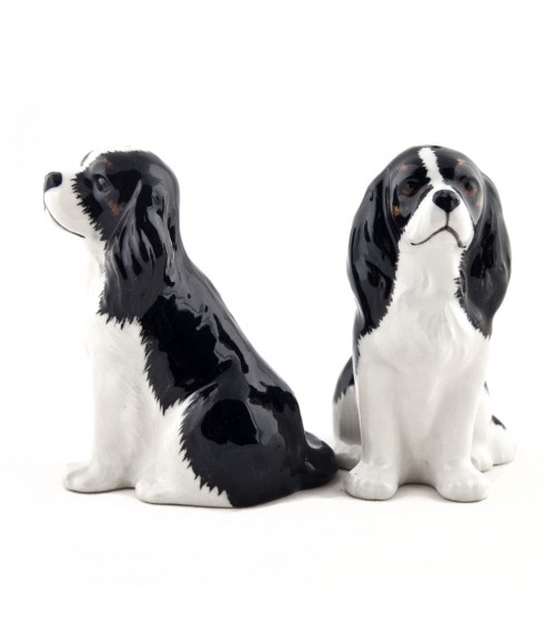 Cavalier King Charles - Salt and pepper shaker Quail Ceramics pots set shaker cute unique cool