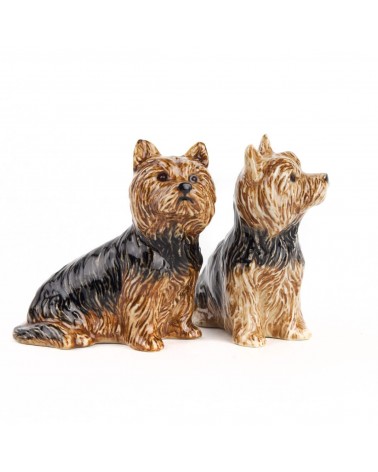 Yorkshire Terrier - Salz und Pfefferstreuer Quail Ceramics  pfeffer steuer salzpfeffersteuer set lustige kaufen